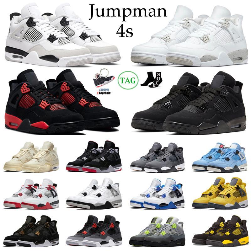 

2022 Military Black 4s Basketball Shoes Men Women Jumpman 4 Red Thunder Black Cat Infrared Bred University Blue Royalty Mens Trainers Sp kwF, #19