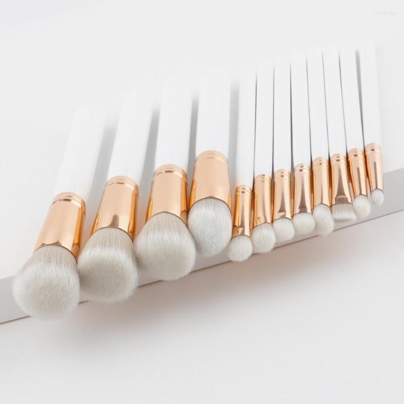 

Makeup Brushes 2023 Shelves White With Box 12pcs Make Up Brush Eye Shadow Foundation Cosmetics Facial Beauty Concealer Quality