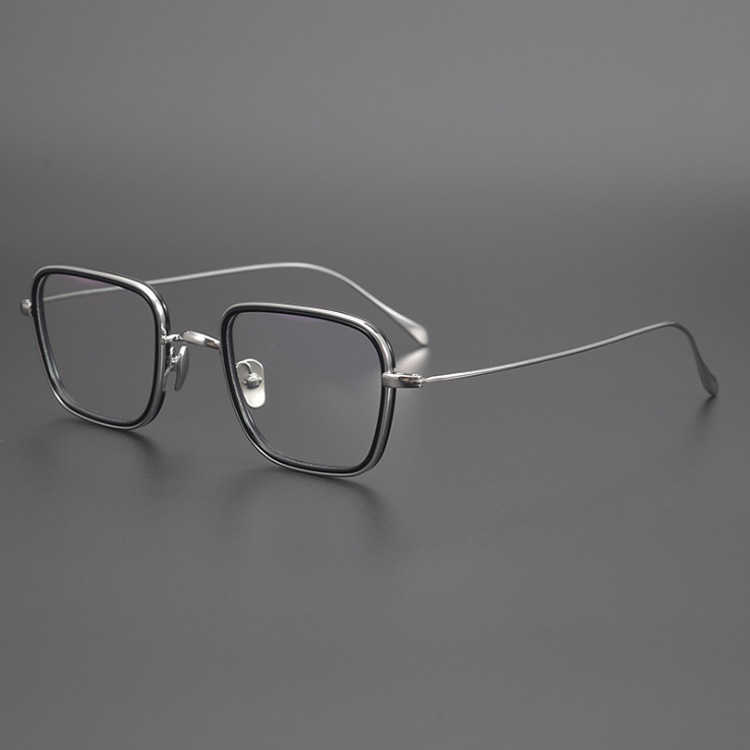 

Sunglasses 2023 new Simple Japanese handmade ultra-light memory pure titanium male tide myopia finished product female anti-blue light height number glasses