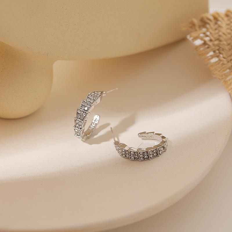 

Stud Earrings LY5055 Fashion 925 Silver Needle With Rhinestones Women Jewelry Gift