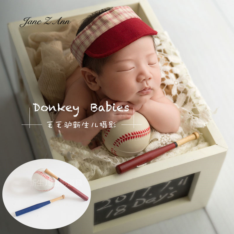 

Caps Hats Love sports baseball bat and pole born baby shooting props children posing studio accessories 230313, Silver