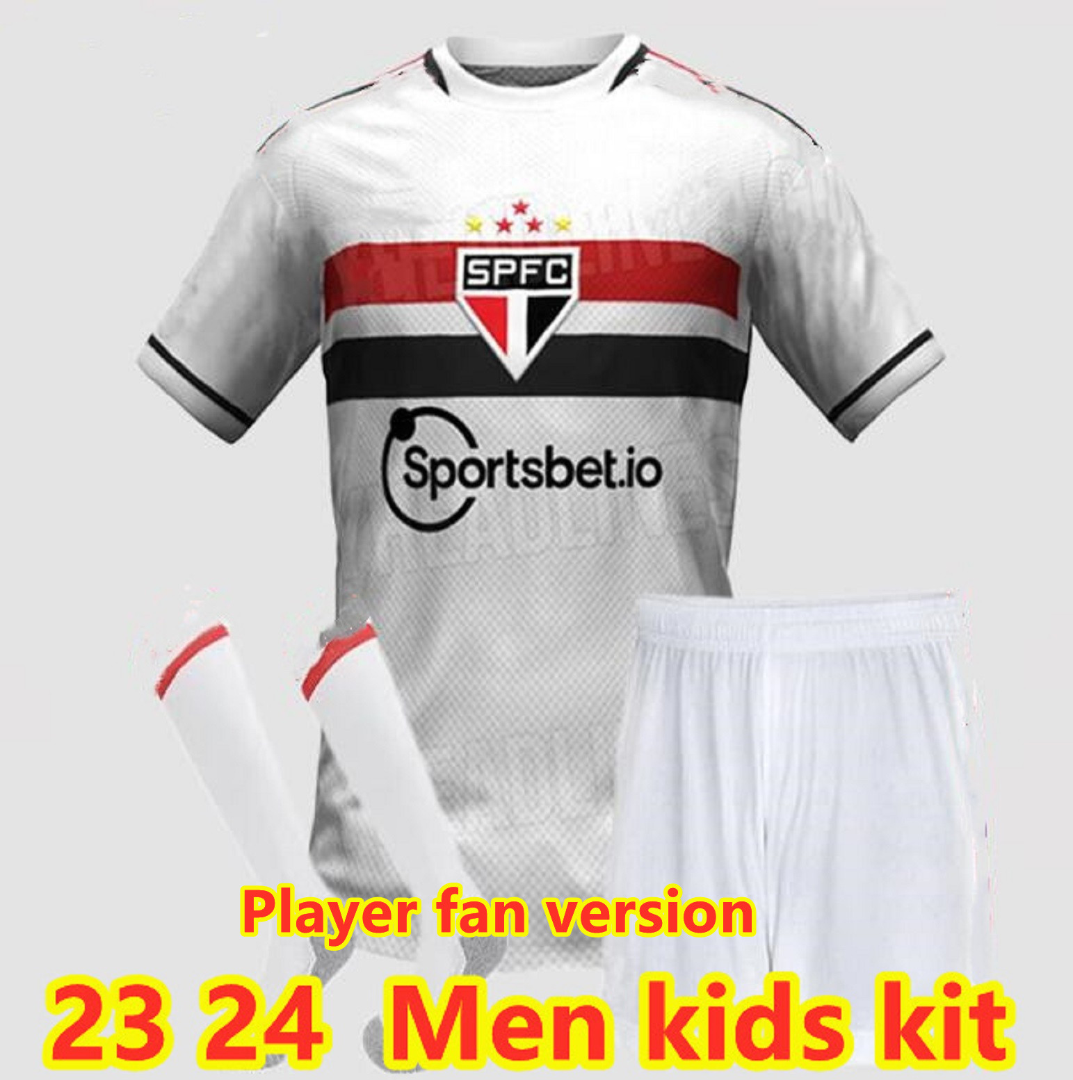 

23 24 Sao Paulo Fc Soccer Jerseys Luciano 2023 Kids Kit Arboleda Rafinha Calleri Alisson Pablo Maia Pele Eterno Home Football Shirt Fan, Yellow