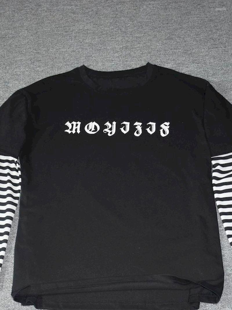 

Men's T Shirts Cartoon Striped Print T-shirt Men Women Character Loose Punk Japanese Pullover Top Harajuku Street Tees Gothic No, Black