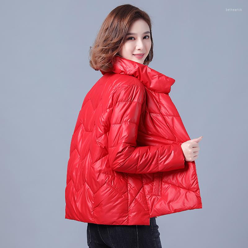 

Women's Trench Coats 2023 Winter Cotton Coat Women's Short Korean Style Loose Fashion Stand Collar Jacket, Black