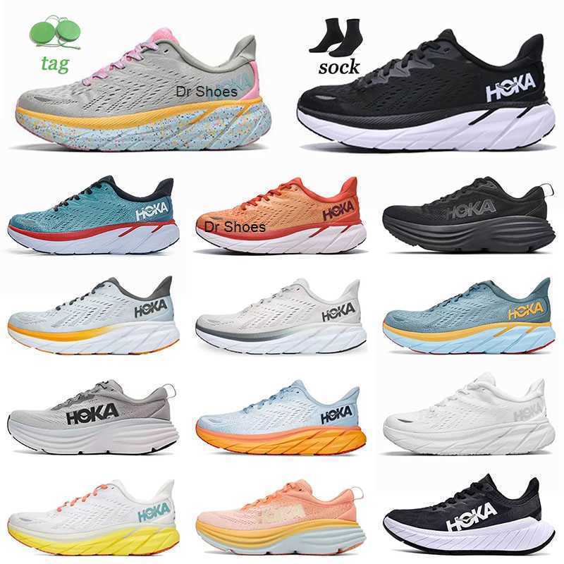 

Brand Sneakers hoka Athletic Shoes marathon Sports hokas Clifton 8 black white seeweed brown Fiesta Blazing Orange Real Teal Aquarelle Men, Clifton 8 (17) real teal aquarelle