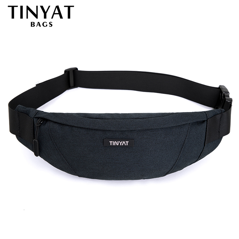 

Waist Bags TINYAT Men pack Purse Waterproof Canvas Travel Phone belt bag pouch for Women Casual Belt Hip Pack 230313, Waist black t213 new