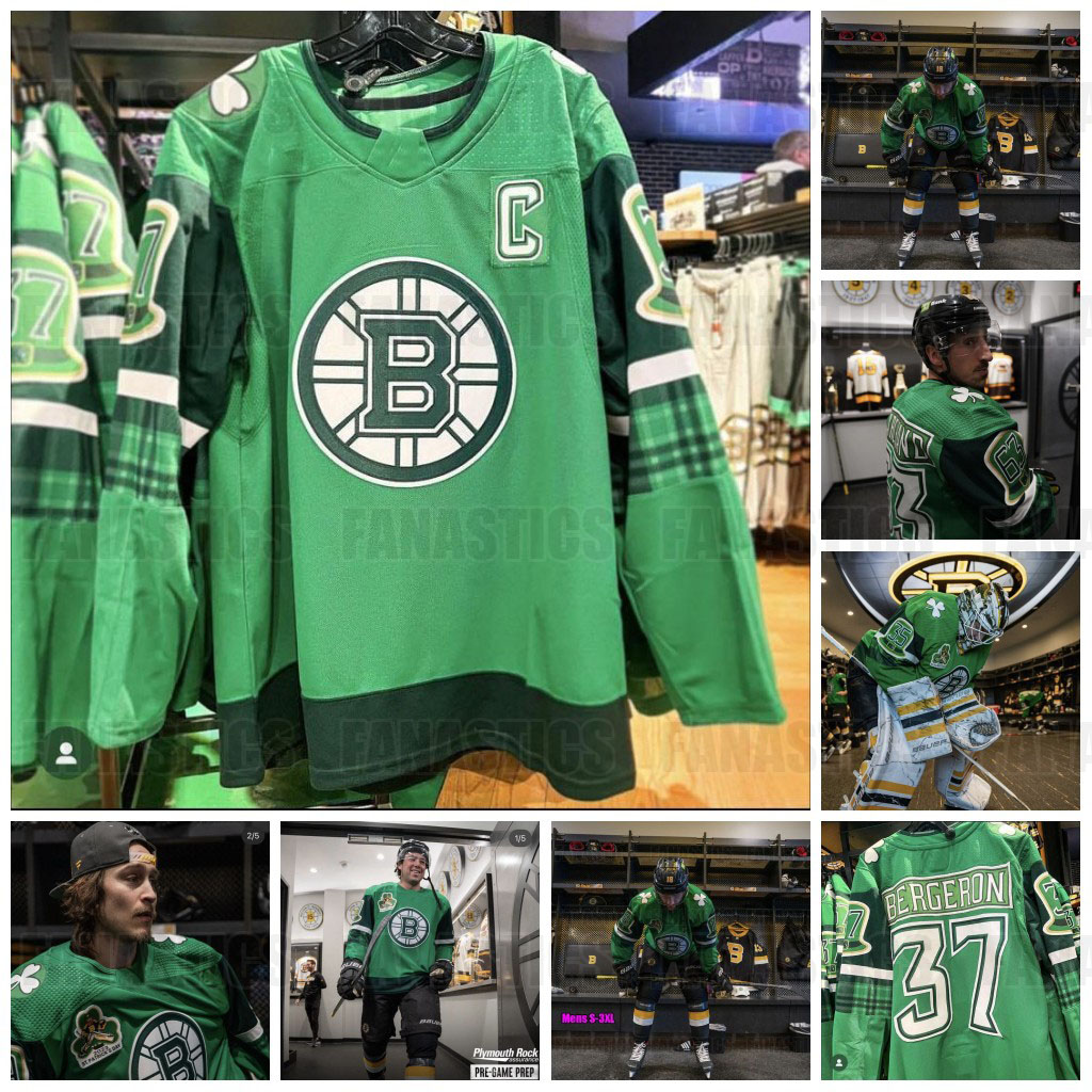 

2023 Irish Heritage Bruins Jerseys Patrice Bergeron David Krejci Brad Marchand Hampus Lindholm Jake DeBrusk Nick Foligno Charlie McAvoy Connor Clifton Boston, Irish heritage mens s-3xl