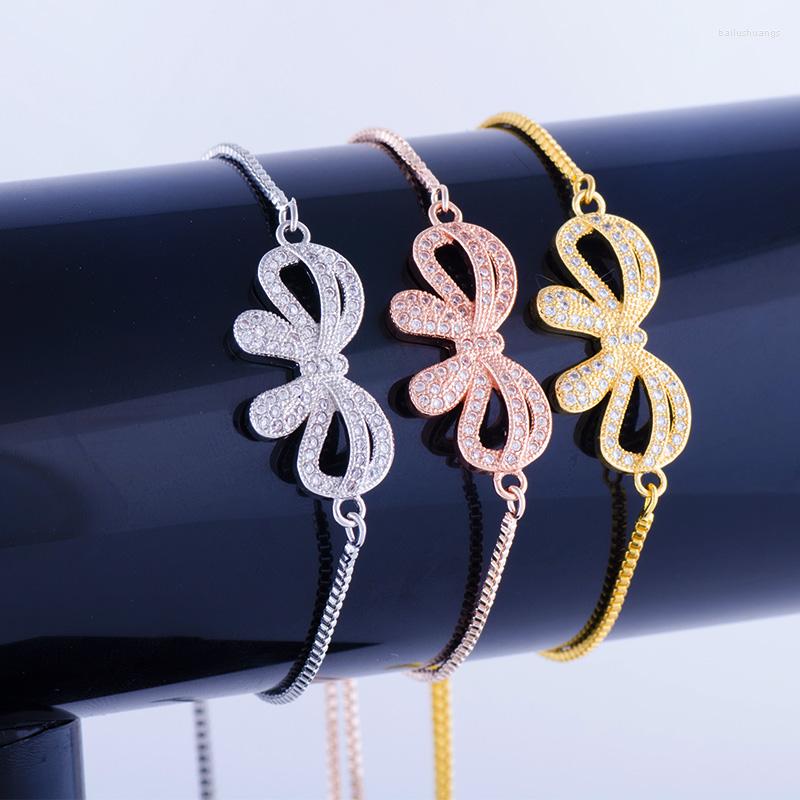 

Charm Bracelets Fashion Bracelet Flash Bows Copper Micro-Cushion Exquisite Ladies