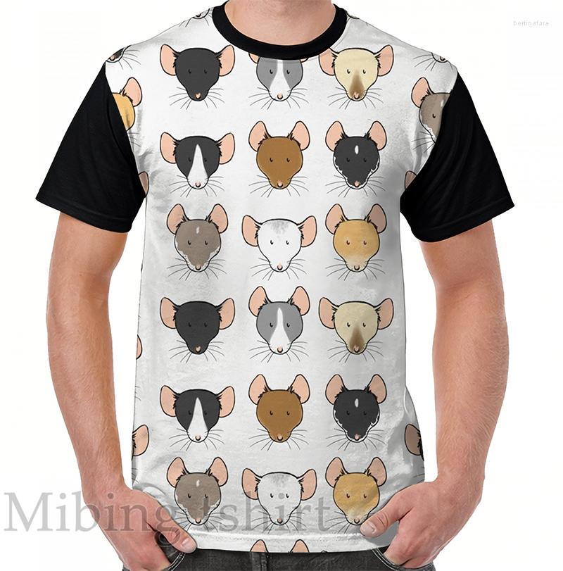 

Men's T Shirts Funny Print Men Shirt Women Tops Tee Ratty Faces Graphic T-Shirt O-neck Short Sleeve Casual Tshirts