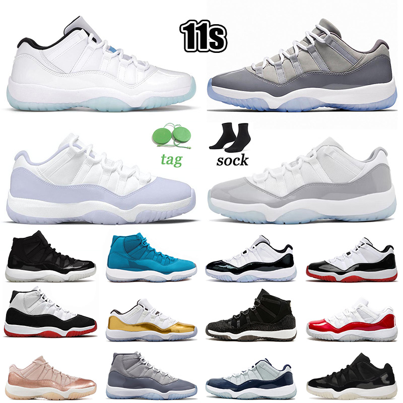 

2023 new top basketball shoes jumpman 11 cement grey cool grey men women sneakers legend blue rose gold low pure violet dolphins outdoor trainers cherry, A27 36-47 heiress black stingray