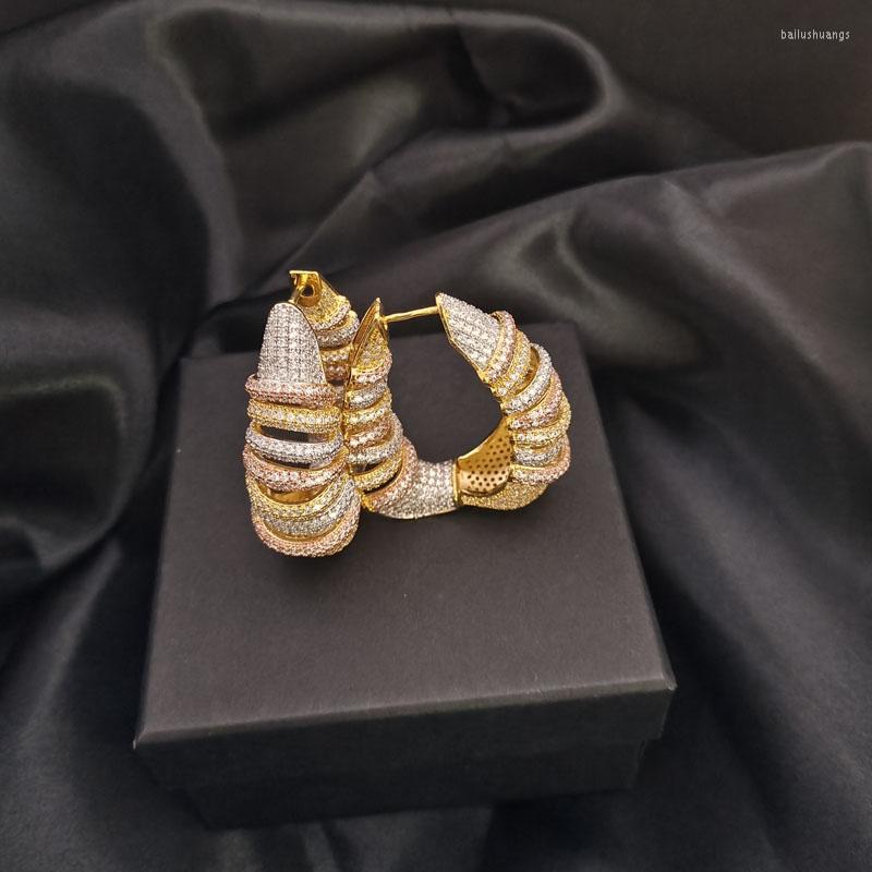 

Hoop Earrings Original Design Dazzdelic Cubic Zirconia Trendy Full Of Zircon Earring For Women Dating And Party