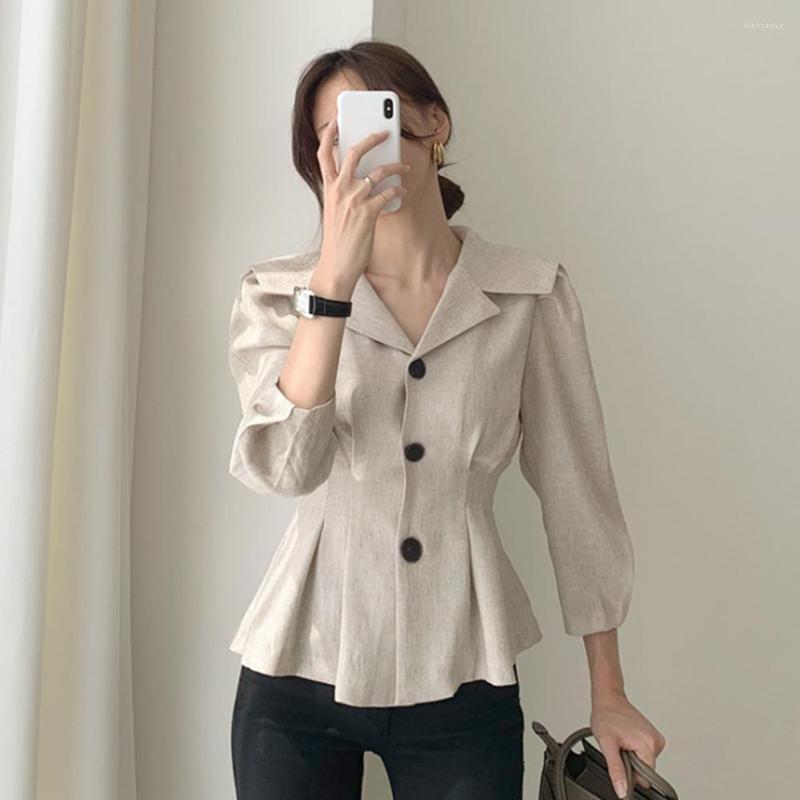 

Women's Blouses Workwear Soft Single Breasted Long Sleeve Office Shirt Daily Clothing