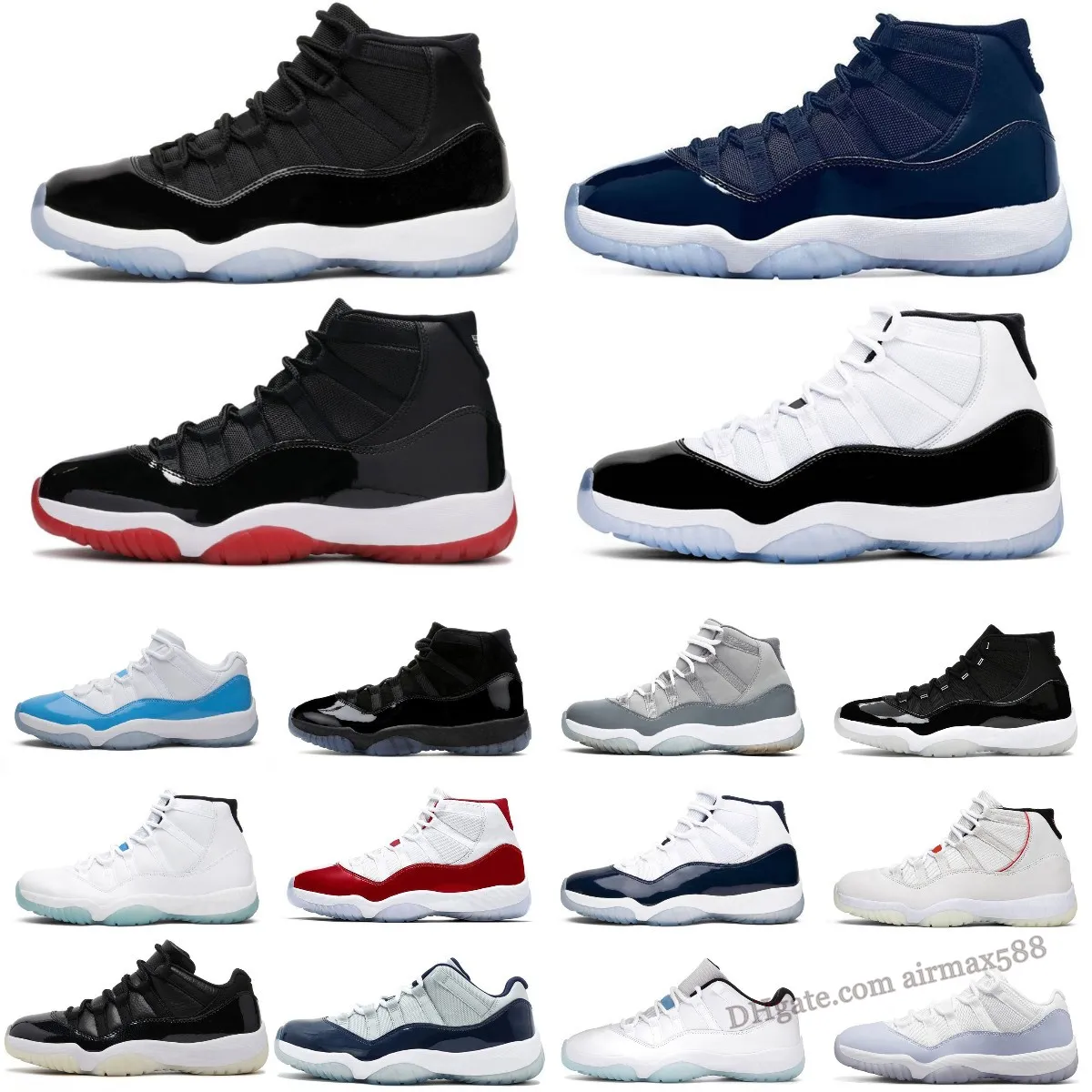 

Jumpman 11 11s Men Basketball Shoes Cherry Cool Grey Midnight Navy Concord Playoffs Bred Low Legend Blue Space Jam Gamma Blue Win Like 96 Mens Women Trainers Sneakers, A1130