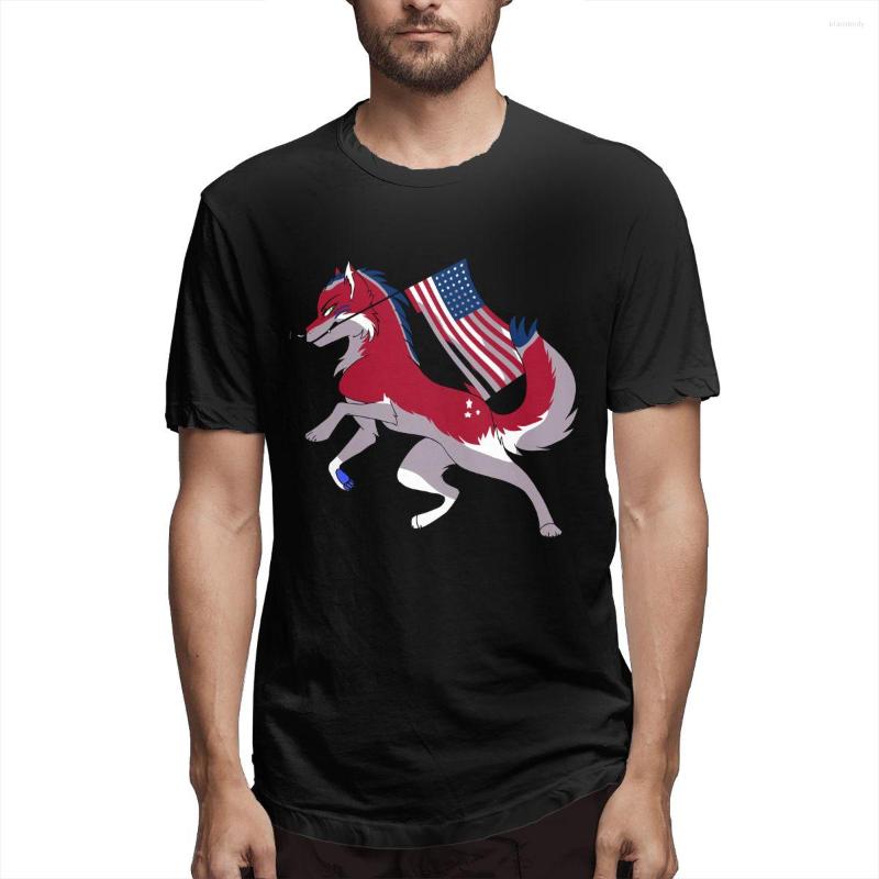 

Men's T Shirts Wolf Flag Short Sleeve T-shirt Summer Tops Fashion Tees, Royal blue