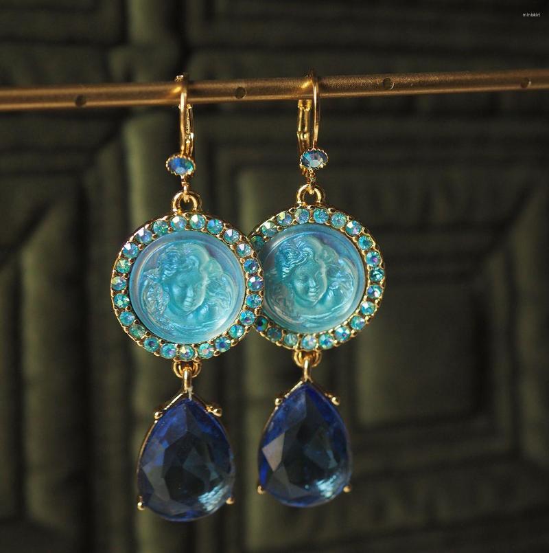 

Hoop Earrings Sleep Angel Drop Vintage Ear Clip Antique For Women