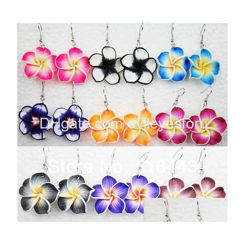 

Dangle Chandelier Big Promotions 10Pairs Charms Fimo Lucky Flowers Drop Earrings For Women Wholesale Fashion Jewelry A408 Delivery Dhbsz