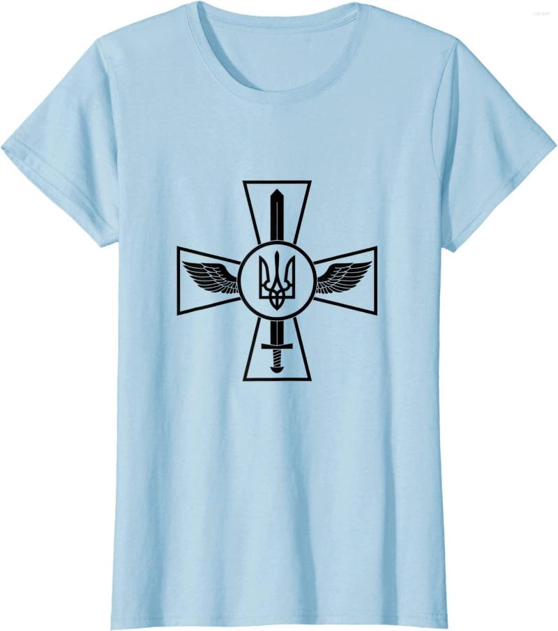 

Men's T Shirts Ukrainian Army Flag Ukraine Armed Forces ATO Cross Tryzub Men T-Shirt Short Sleeve Casual Cotton O-Neck Summer Shirt, Gray