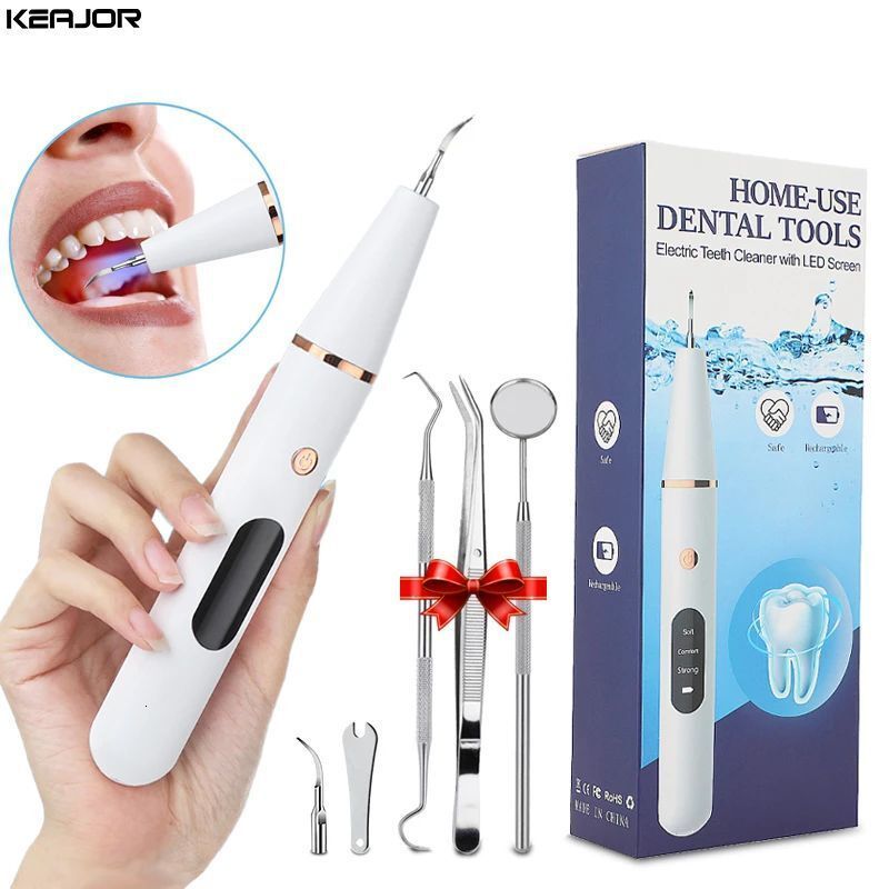 

Other Oral Hygiene Electric Teeth Cleaner Ultrasonic Dental Calculus Stain Remover Oral Tooth Plaque Tartar Pets Stone Teeth Whitening Tools 230311