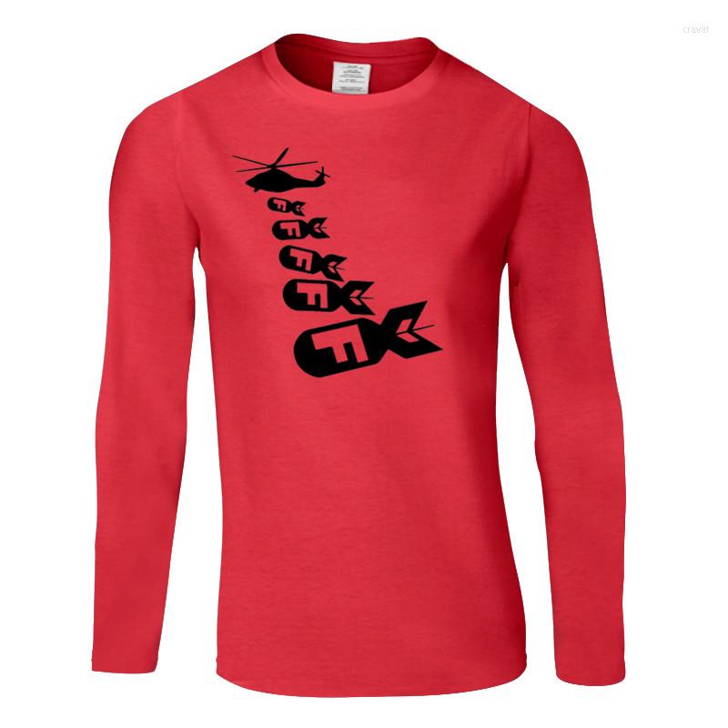 

Men's T Shirts Men's T-Shirts Plus Size Tee Shirt Homme Autumn F Bomb Helicopter Funny Design Printing Cotton Top Tees Customized, Black