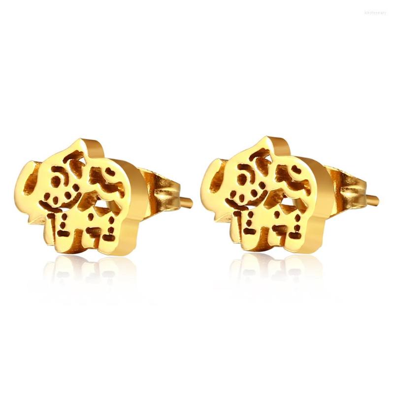 

Stud Earrings Simple Personality Creative Elephant Hollow Stainless Steel Titanium Temperament