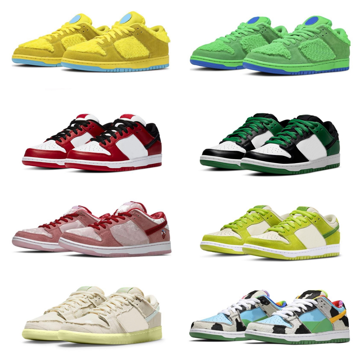 

Designer shoes men women dunksb opti yellow green bear chunky dunky mummy low-top board shoes sneakers