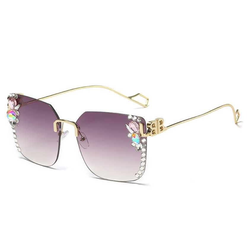 

Sunglasses 2023 new Diamond inlaid of B family women's slim sunglasses fashionable sunscreen and proof glasses