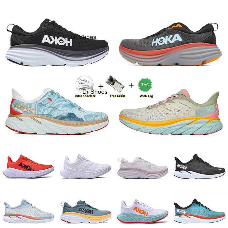 

Designer Mens Women Athletic Running Shoes Hoka Bondi 8 Black White Lunar Rock Diva Blue Citru Shell Coral Peach Hokas Carbon x2 Trainers, C16
