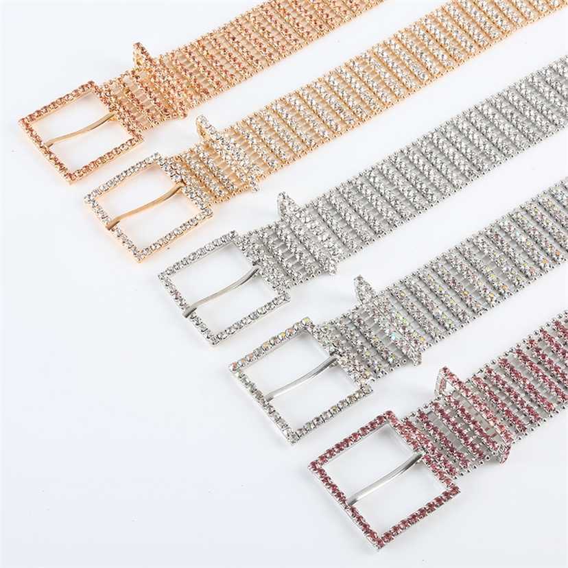 

Designer belts 2023 New full square buckle accessories fashion waist chain diamond clothing metal belt B62D factory outlet