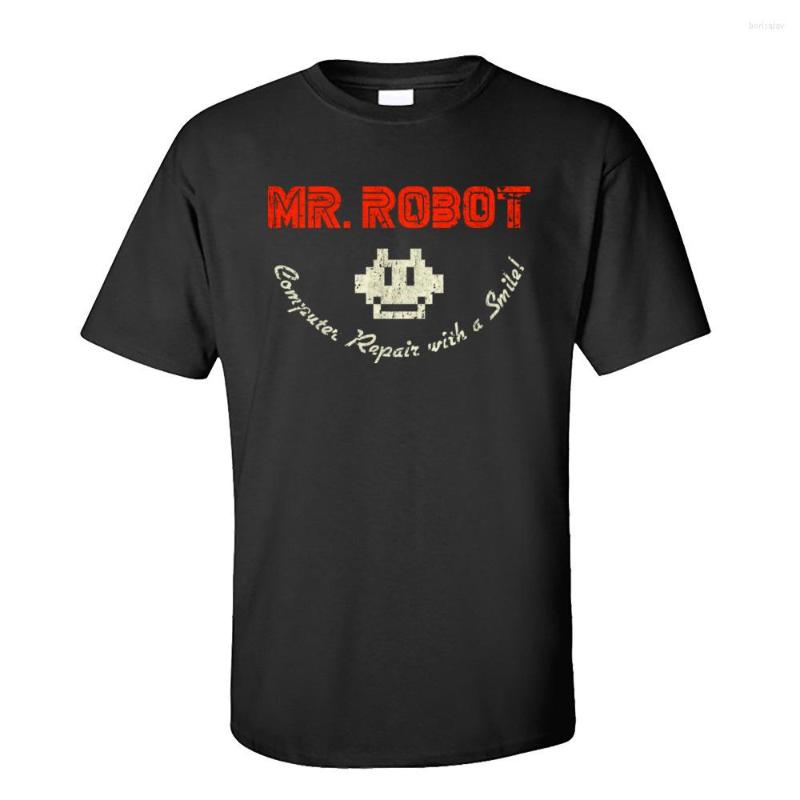 

Men's T Shirts Mr. Robot Light T-shirt Vintage Men Custom Geek Tops TShirt Cotton Fabric Crew Neck Short Sleeve Cool Tees, No print price