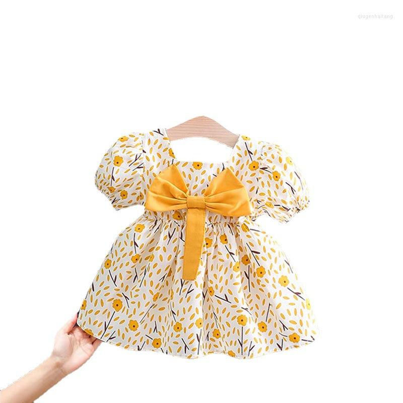

Girl Dresses 2023 Summer Toddler Clothes Set Baby Beach Cute Bow Plaid Sleeveless Cotton Born Princess Dress For 0-3T, Red