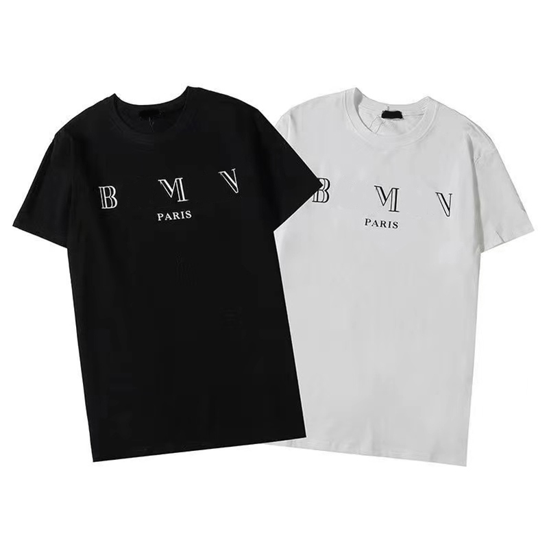 

Mens Designer T Shirt Fashion Paris Men Women Couples Casual Shirt Black White Stylist Shirts, Contrast color