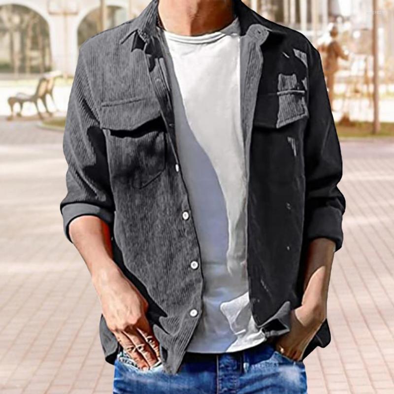 

Men' Casual Shirts Stylish Warm Colorfast Men Shirt Streewear Solid Color For Home, Black