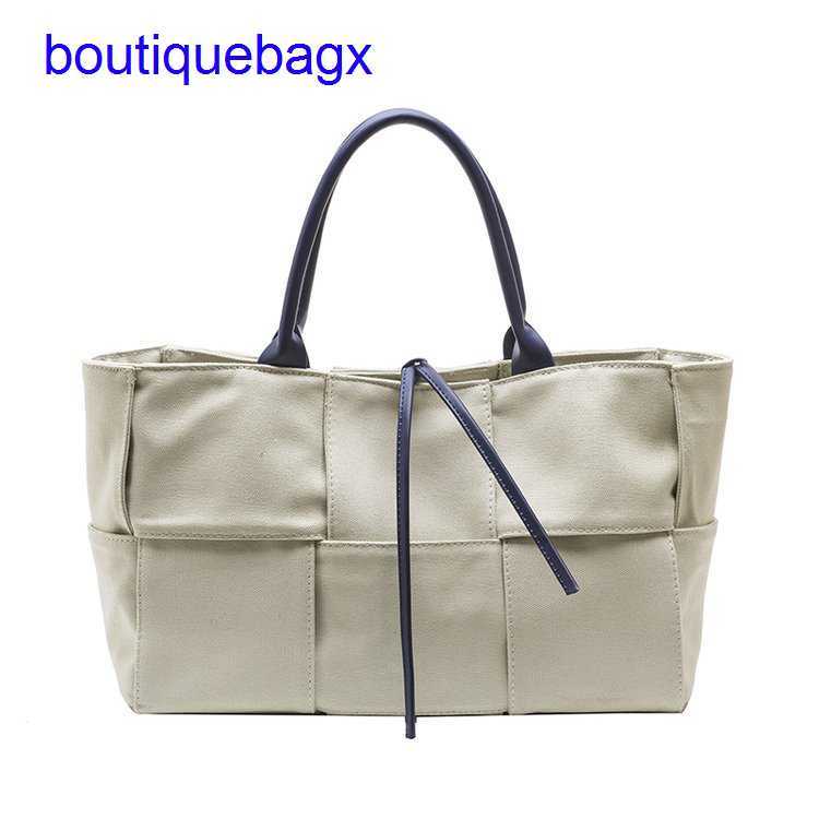 

Luxury Bottegss Venetss Arco Evening Bags online store bag 2023 New capacity Tote Bag How large Women's Canvas with versatile fash With logo XC10, Creamy-white
