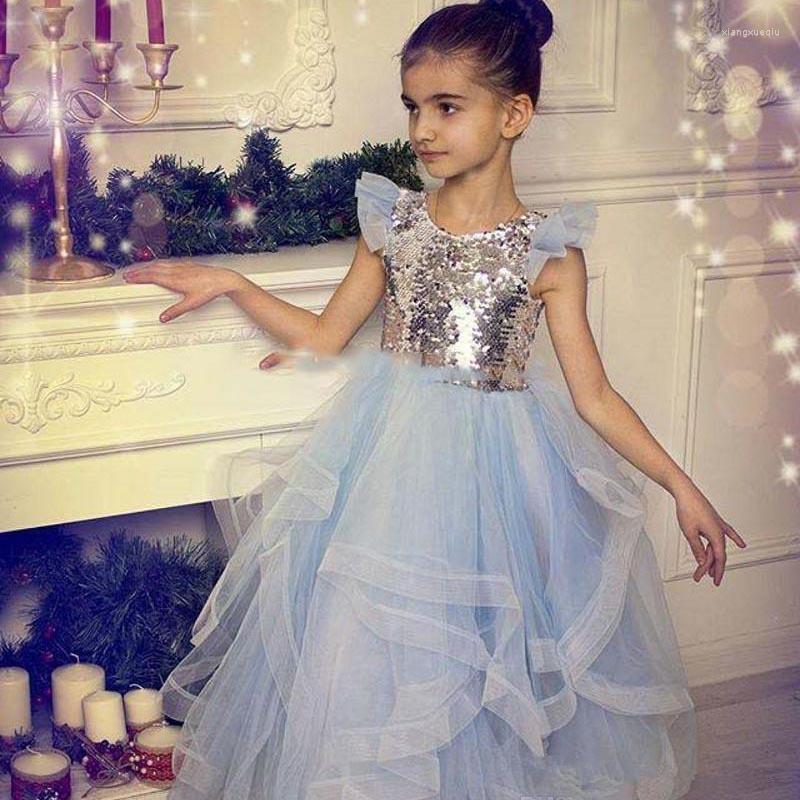 

Girl Dresses Flower Lace Tulle Bow Belt Sleeveless Girls First Holy Communion Gowns Special Occasion, All white