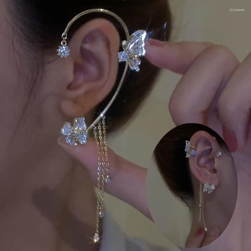 

Backs Earrings Butterfly Earcuff For Women Without Piercing 2023 Fashion Ear Clip Bride Wedding Jewelry