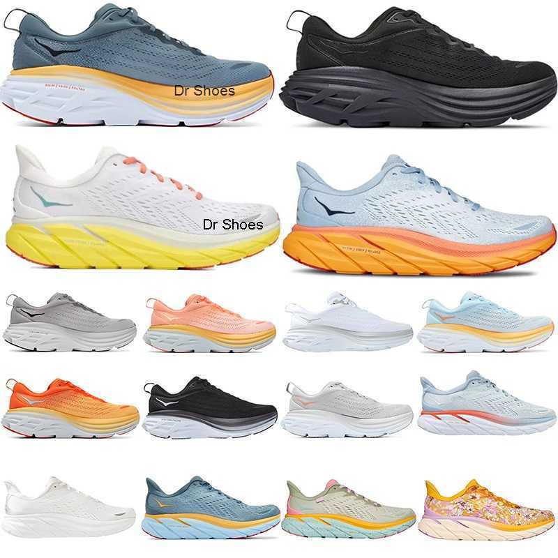 

TOP Casual Shoes HOKA ONE Bondi 8 Running Shoes Athletic local boots Clifton 8 white training Sneakers Accepted lifestyle Shock absorption