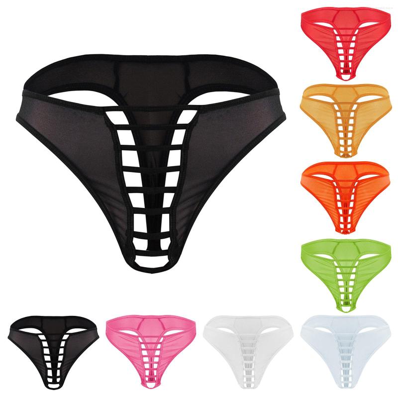 

Underpants Mens Simple Personality Fashion Casual Sexy Solid Mini Thong Underwear T Pants Lace Grenadine, Black