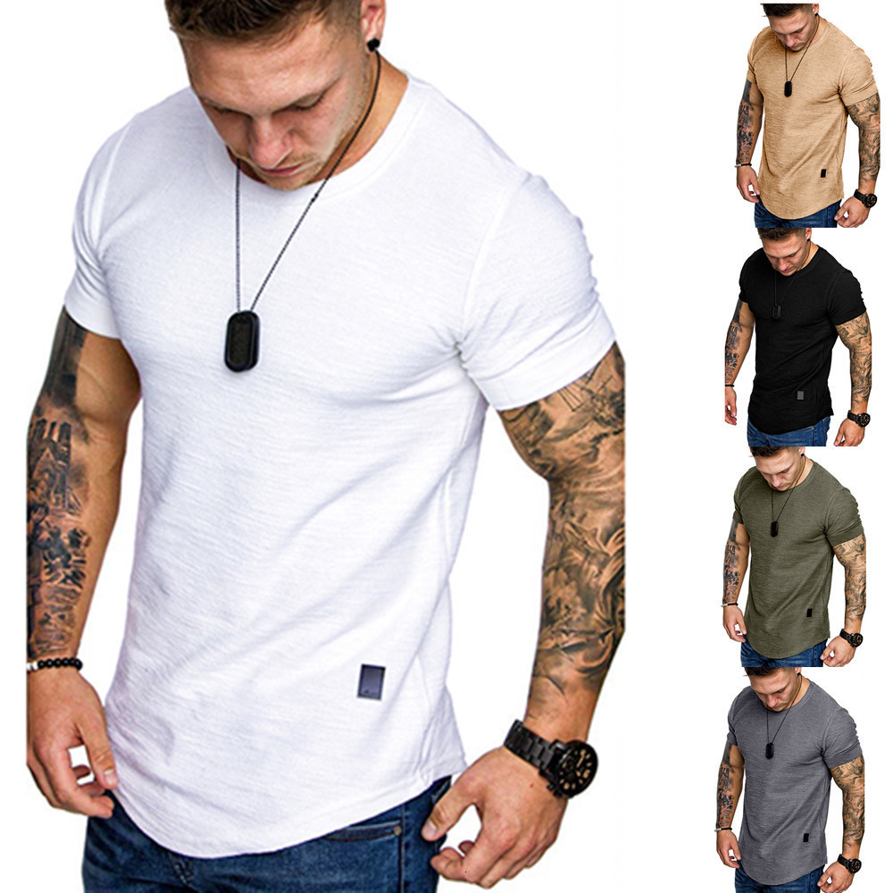 

Men' T-Shirts Men' T-shirt Slim Fit O-neck Short Sleeve Muscle Fitness Casual Hip Hop Cotton Top Summer Fashion Basic T-shirt Large Size 230313, Gray