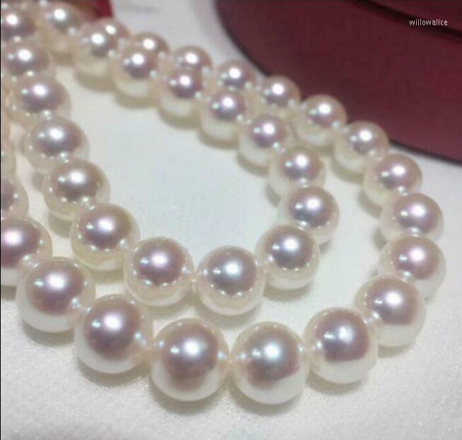 

Chains Charming 10-11mm White Pearl Necklace 35" 50" Yellow CLASP