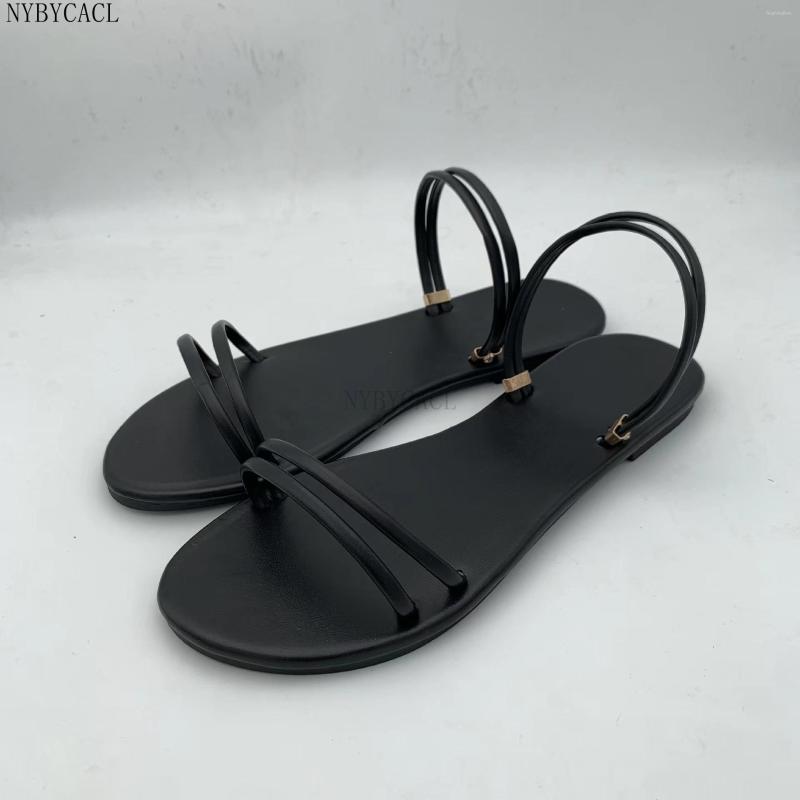 

Sandals 2023 Summer Narrow Band Women Sandal Shoes Fashion Thick Heel Ladies Elegant Open Toe Sandalias Ankle Strap Dress Pumps, Black 1