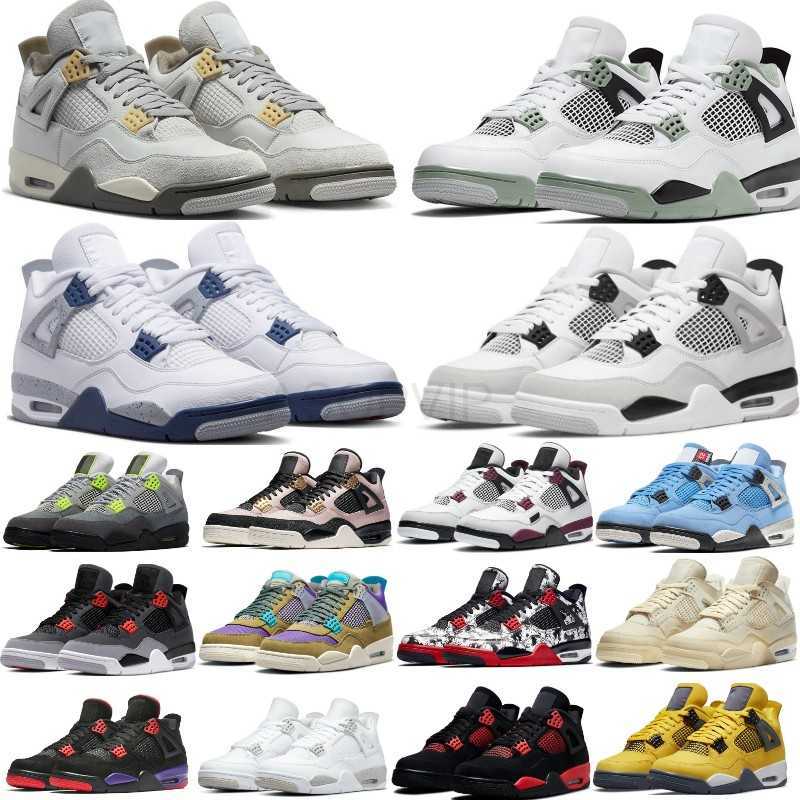 

designer shoes Mens 4s basketball shoes 4 photon dust military black white oreo bred red thunder sail university blue infrared midnight navy women men sandal
