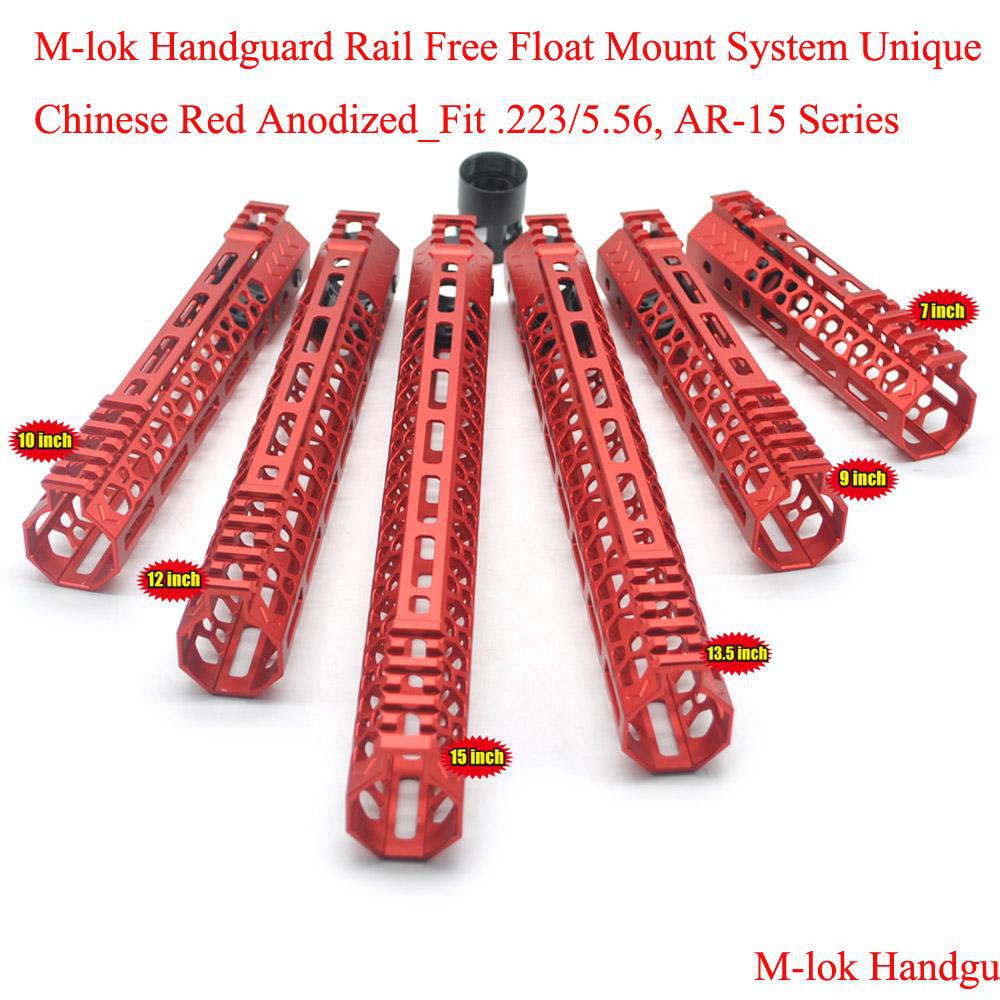 

Others Tactical Accessories Unique Tralight 7/9/10/12/13 5/15 Inch Mlok Handguard Rail Float Mount Systemchinese Red Anodized Drop D Dhpql, Red color