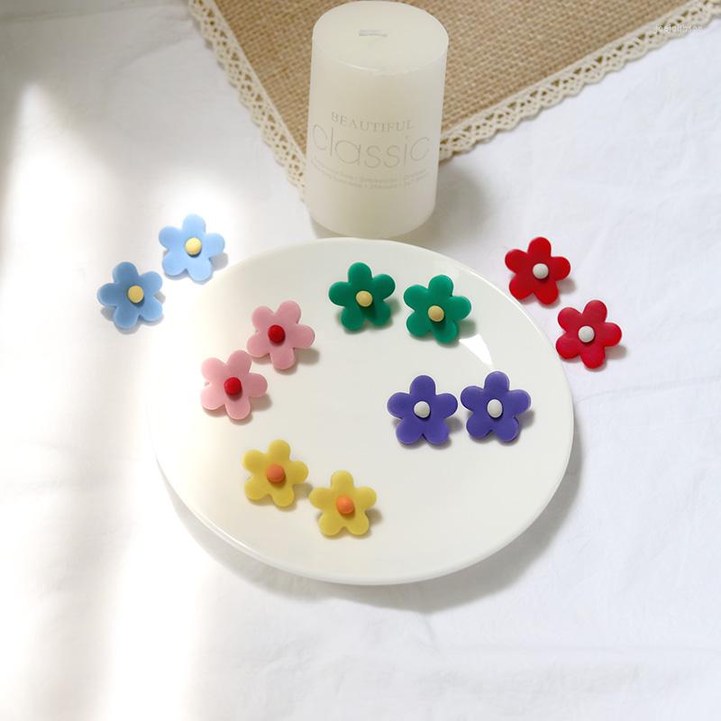 

Dangle Earrings 2023 Daisy Flower Sweet Korean Style Cute Acrylic Sunflower For Women Lovely Summer Jewelry
