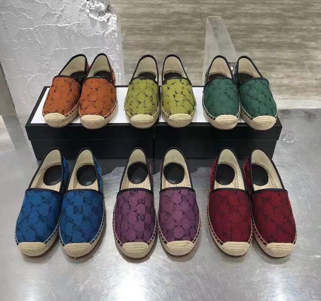 

Classic luxury design fashion womens shoes loafers 100% of leather slipper Straw rope weaving Men and women black ventilate Breathable Comfortable sports shoe, 10