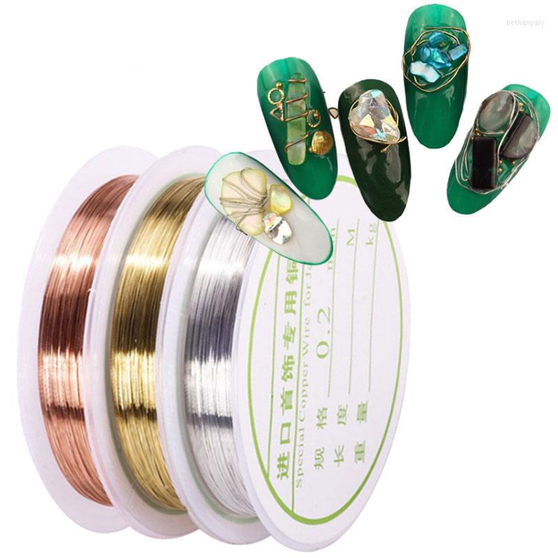 

Nail Art Decorations 3D Metal Wire Decoration Sticer Fashion Salon DIY Supplies Artist Professional Rose Gold Silver Accessories