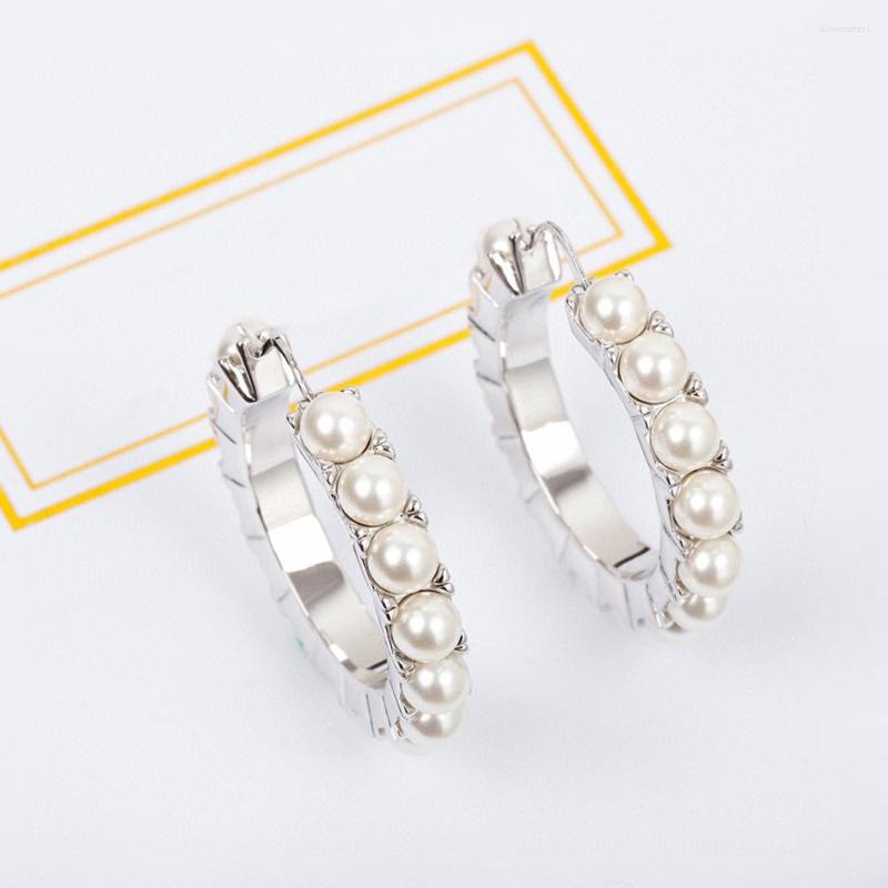 

Hoop Earrings Fashion Elegant Pearl Women 2023 Trend Designer Jewelry Wedding Party Accessories