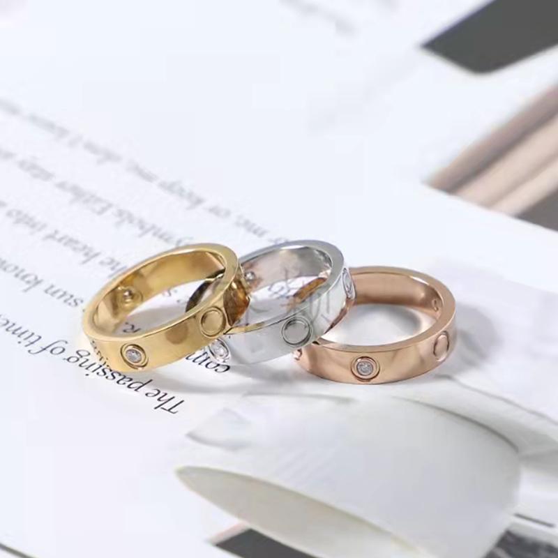 

I love you designers Band Ring Fashion Woman Wedding Rings High Quality 316L Stainless Steel Designer Jewelry with box