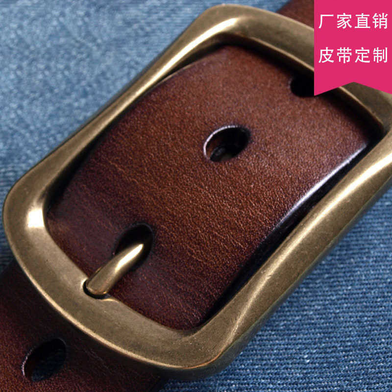 

Waist Chain Belts Buckles Men's Women's New leather belt men's leather belt real leather belt casual versatile men's needle buckle belt, Black
