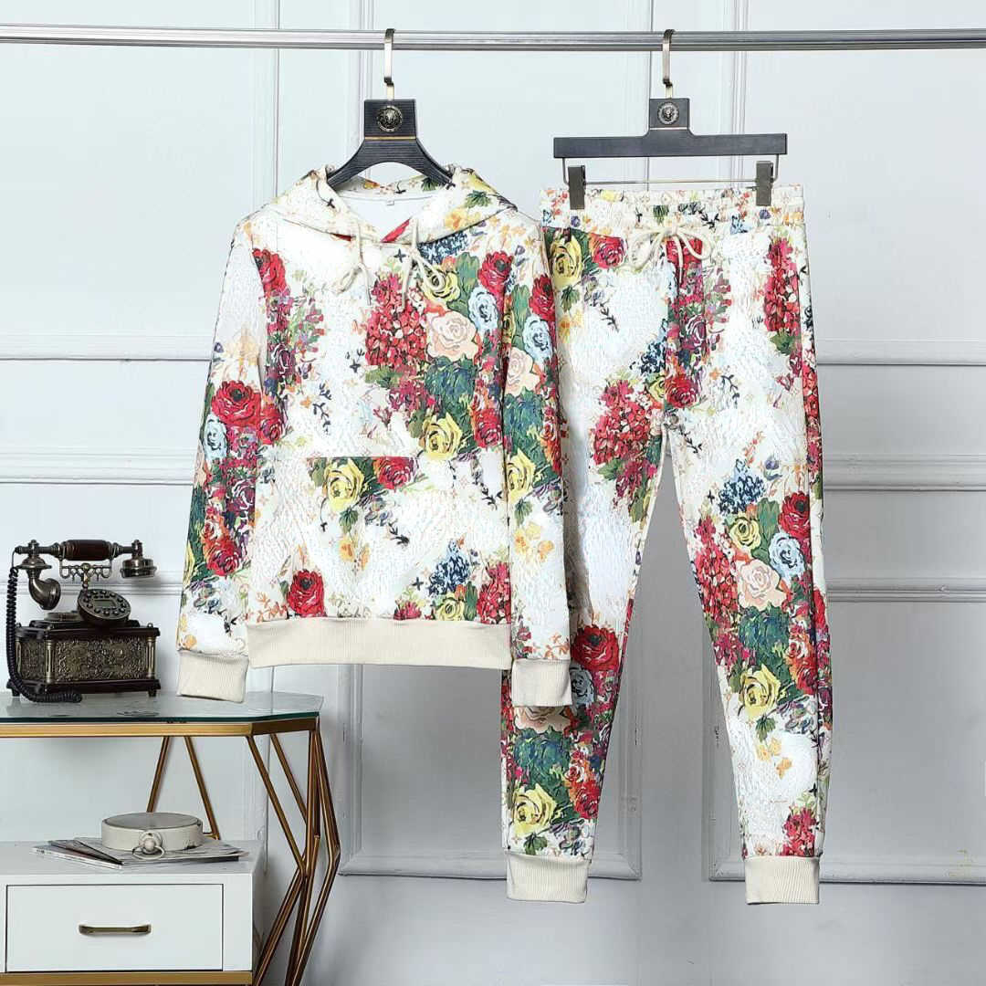 

Luxury designer hoodie pants suit fashion print hooded sweater pants two-piece loose sweatshirt men tracksuits women sports suits, Color