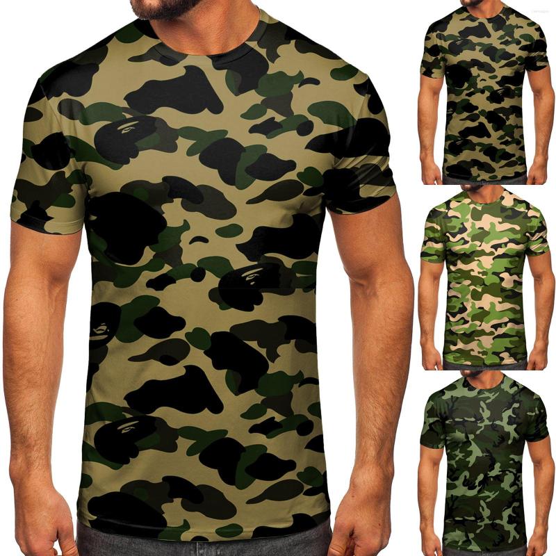 

Men's T Shirts Tall Men's Men Fashion Spring Summer Casual Short Sleeve O Neck Camouflage Layering Tee For Lady Tunic Shirt, Ag